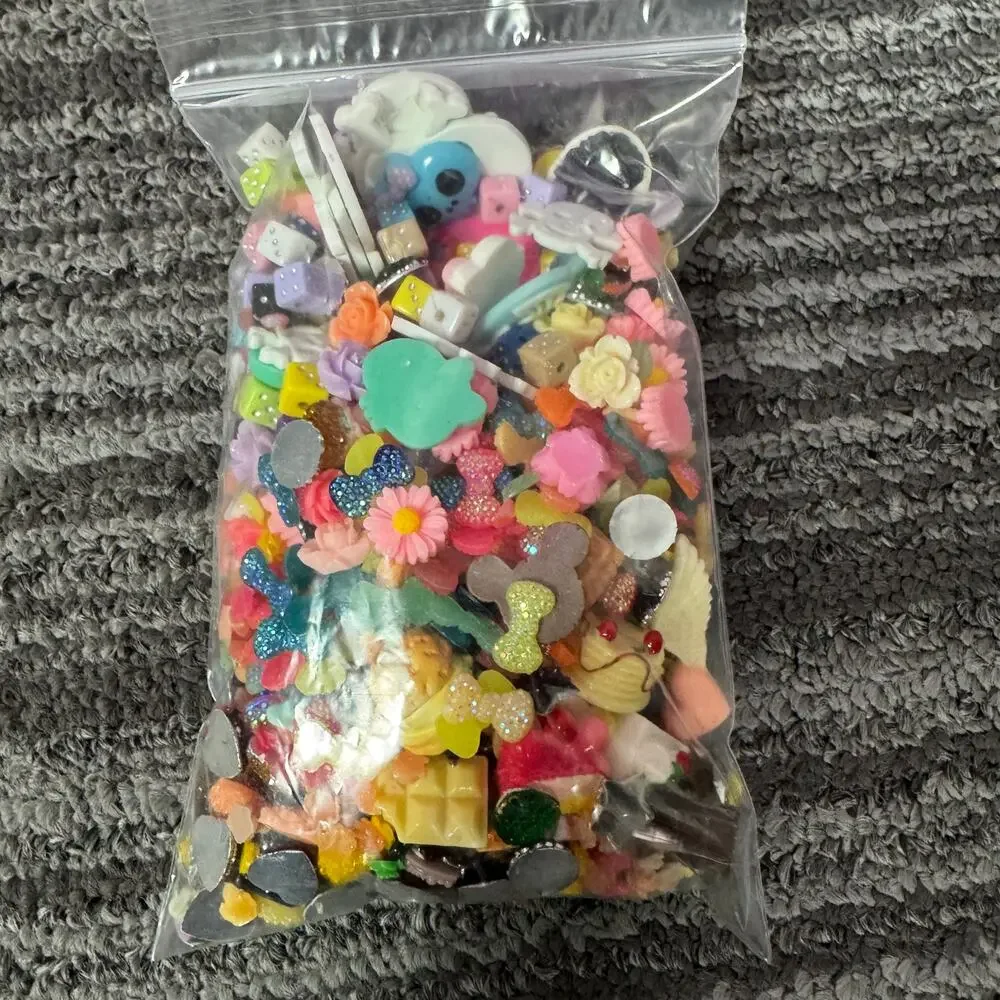 Mixed Resin Charms Lot Kawaii Cabochons Flatback Craft Embellishments Bulk